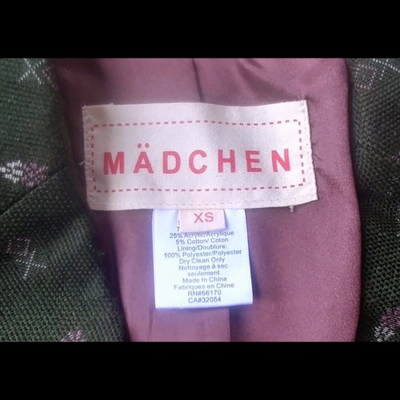 Anthropologie Madchen forest green blazer, size xs - Picture 4 of 5